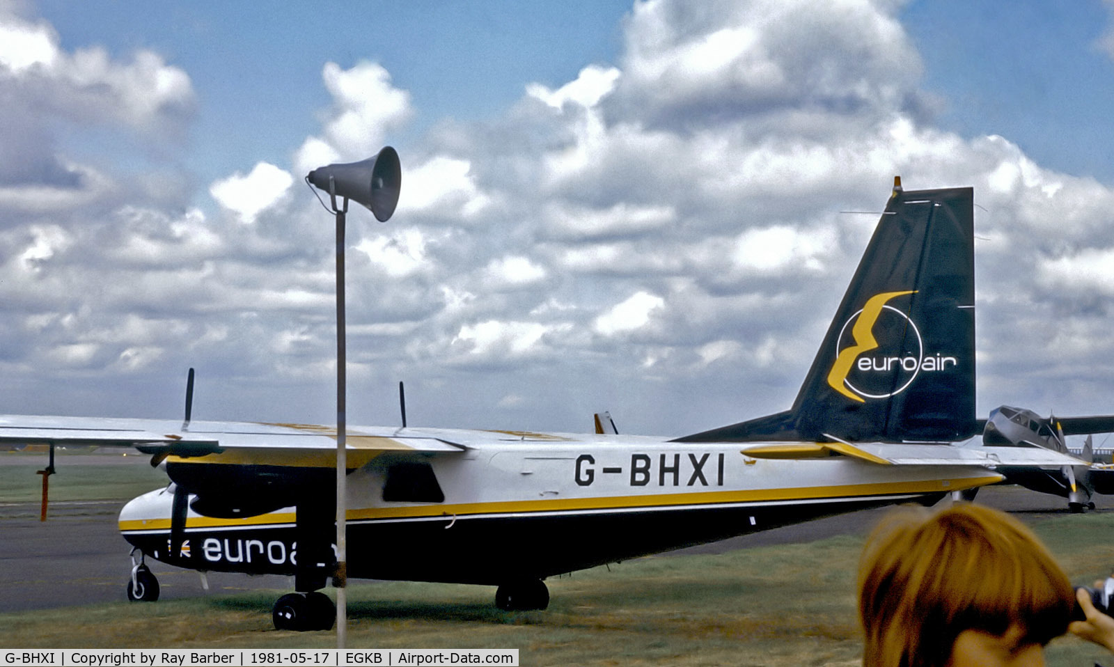 G-BHXI, 1980 Pilatus Britten-Norman BN-2B-26 Islander C/N 2025, G-BHXI   Britten-Norman BN-2B-26 Islander [2025] (Euroair Transport) Biggin Hill~G 17/05/1981