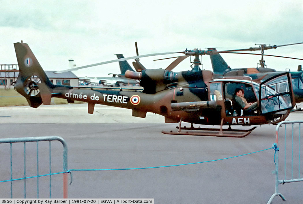 3856, Aérospatiale SA-342M Gazelle C/N 1856, 3856   Aerospatiale SA.342M Gazelle [1856] (French Army) RAF Fairford~G 20/07/1991