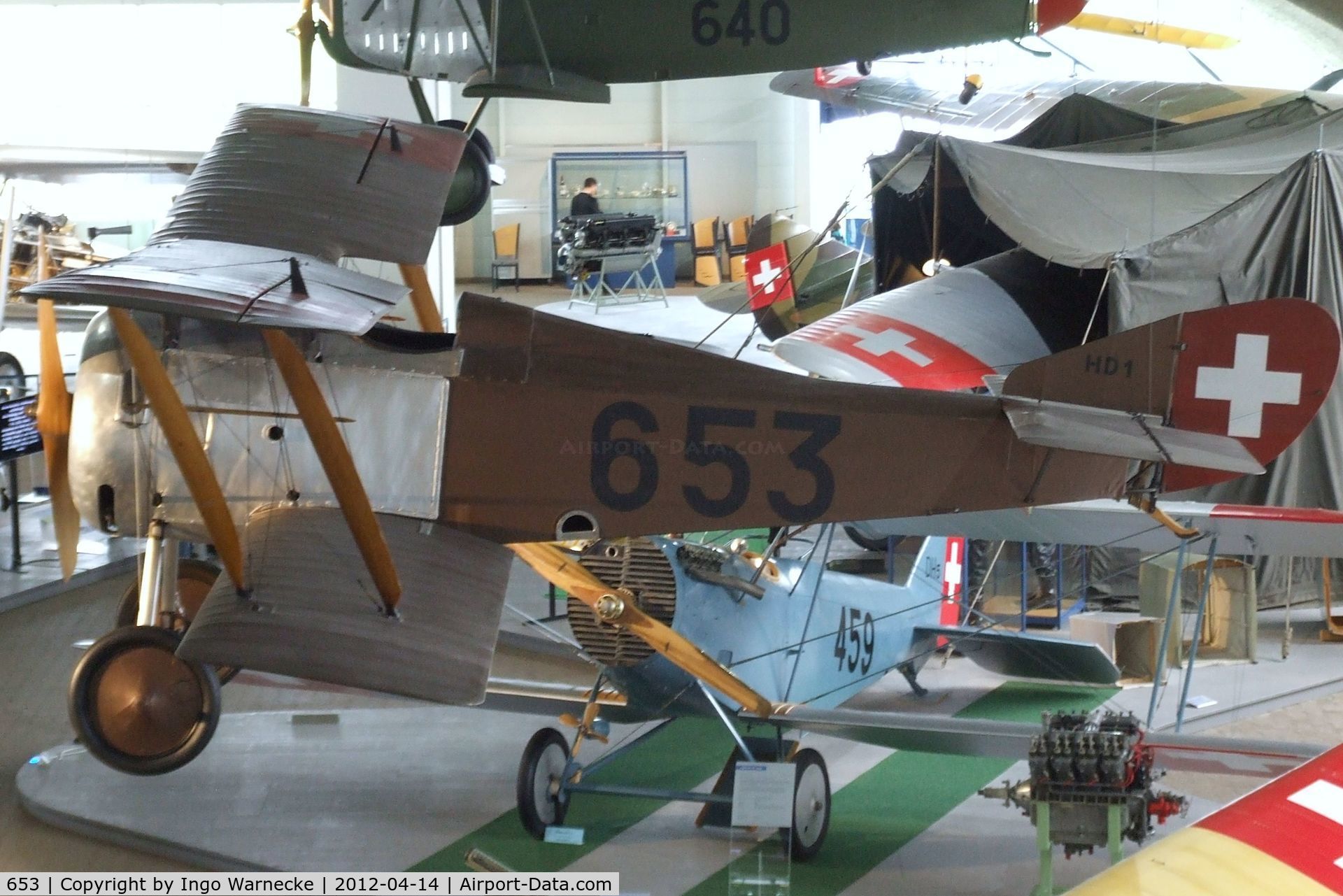 653, Hanriot HD-1 C/N Not found 653, Hanriot HD-1 at the Flieger-Flab-Museum, Dübendorf