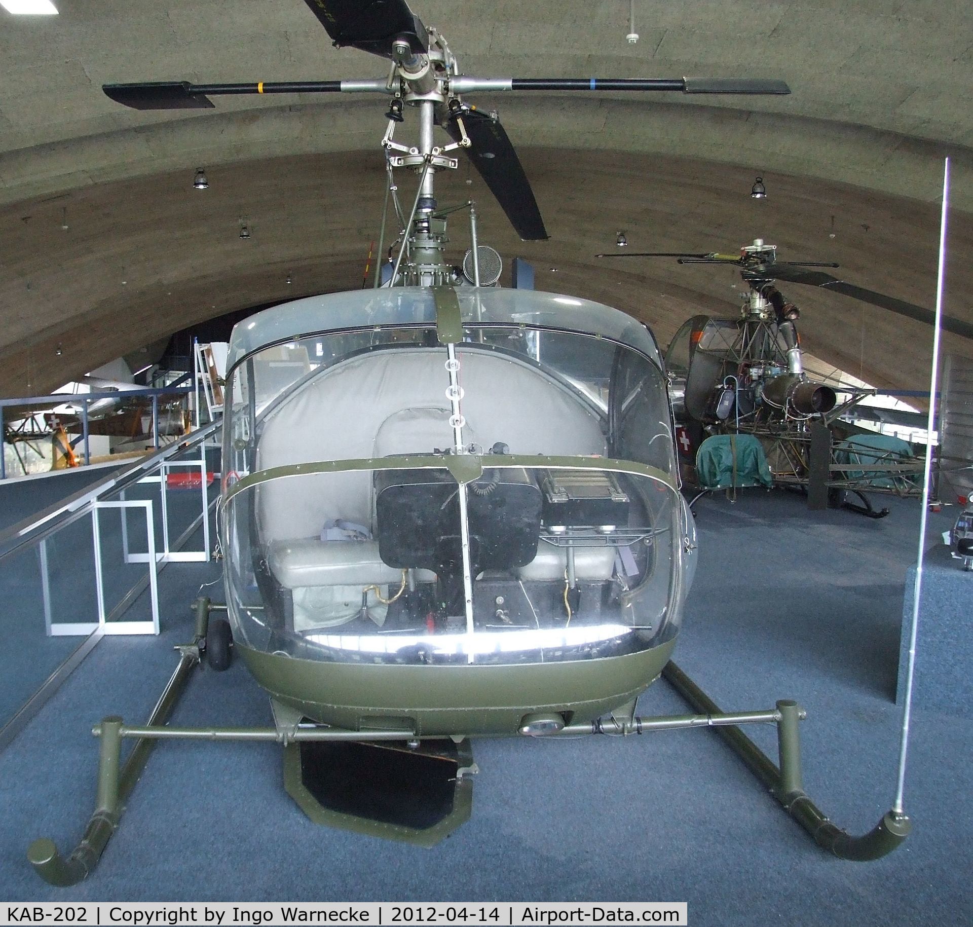 KAB-202, 1952 Hiller UH-12B C/N 387, Hiller UH-12B at the Flieger-Flab-Museum, Dübendorf