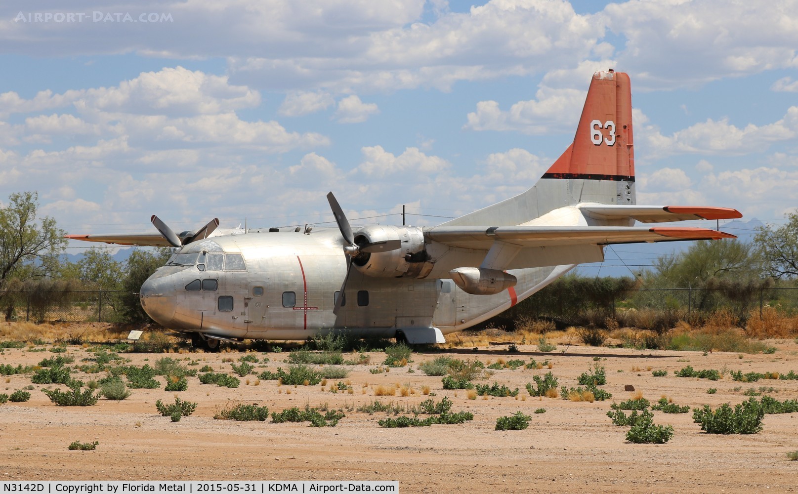 N3142D, 1954 Fairchild C-123K Provider C/N 20029, PIMA Museum 2015 C-123K