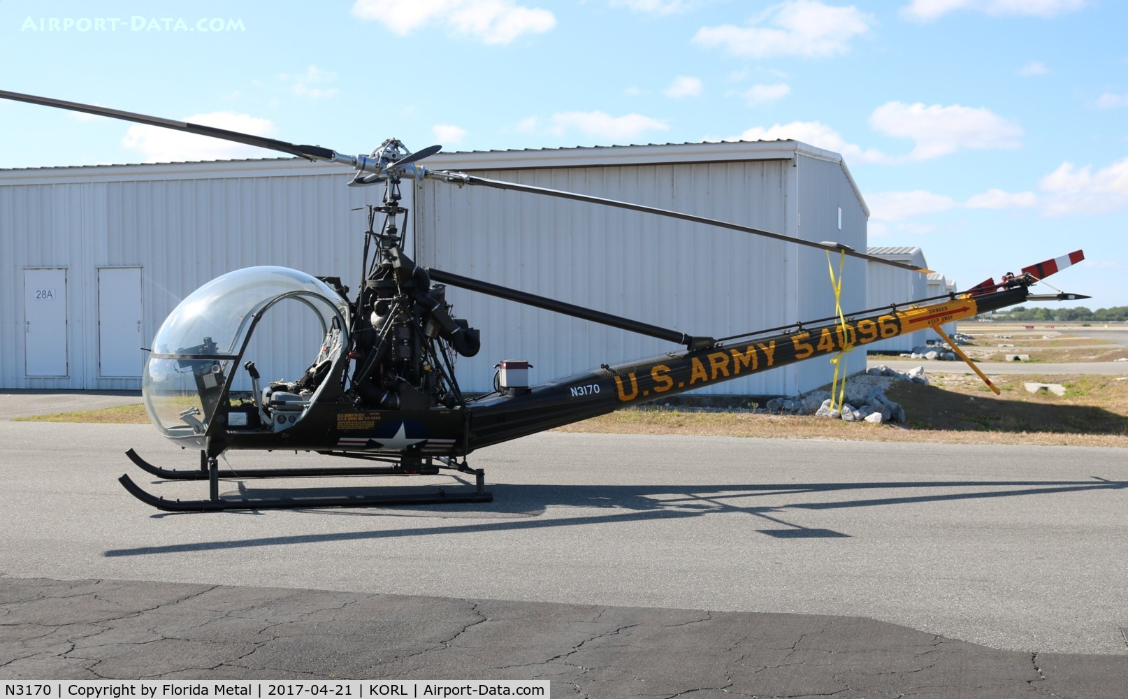 N3170, 1973 Hiller OH-23C Raven C/N 799, ORL Spotting 2017