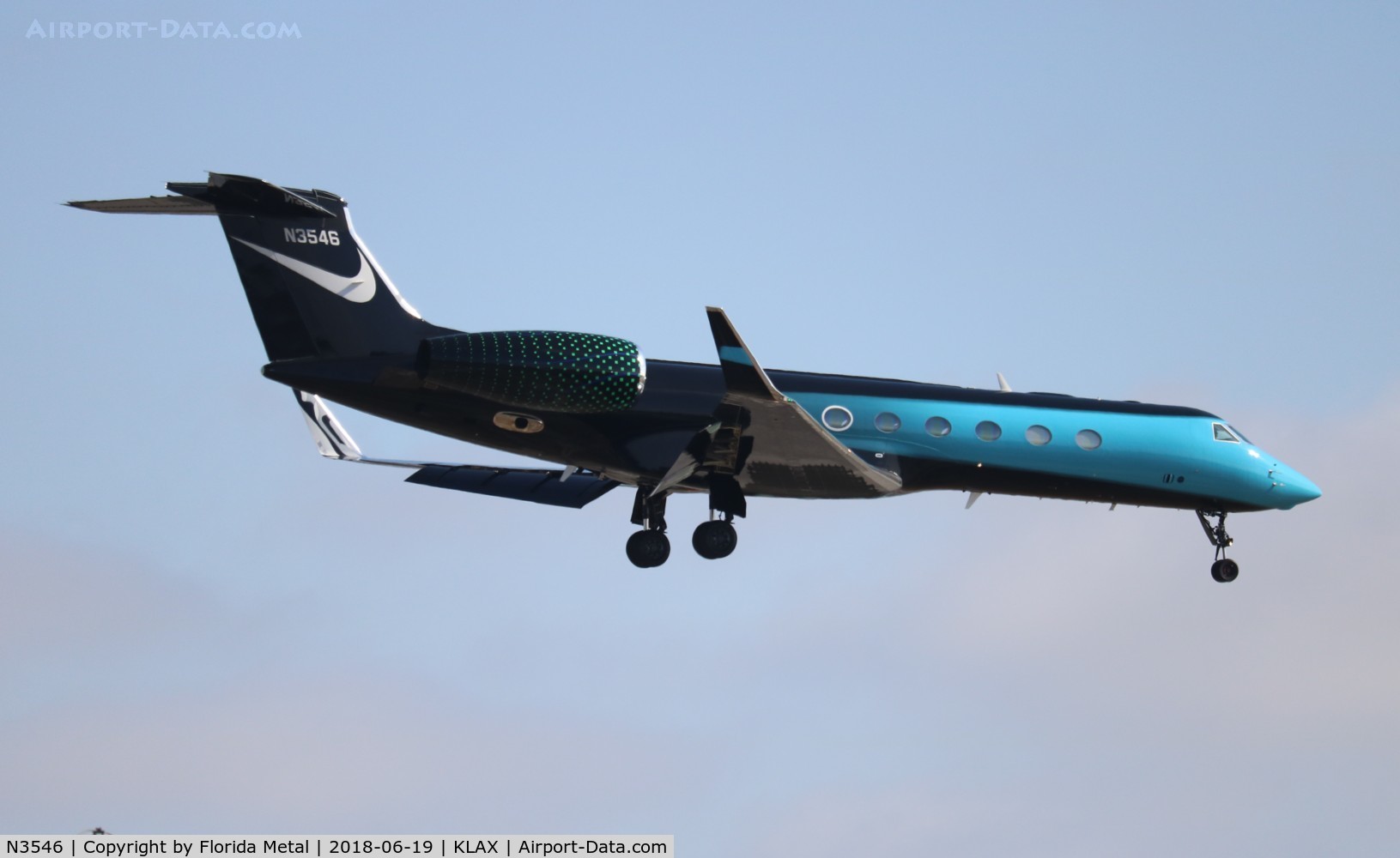 N3546, 2013 Gulfstream Aerospace GV-SP (G550) C/N 5421, LAX spotting 2018
