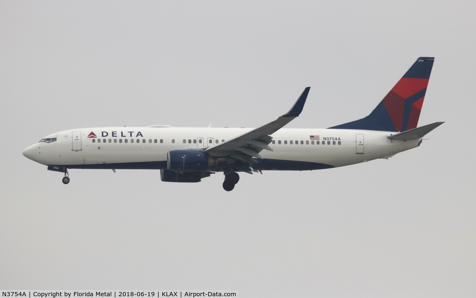 N3754A, 2001 Boeing 737-832 C/N 29626, LAX spotting 2018