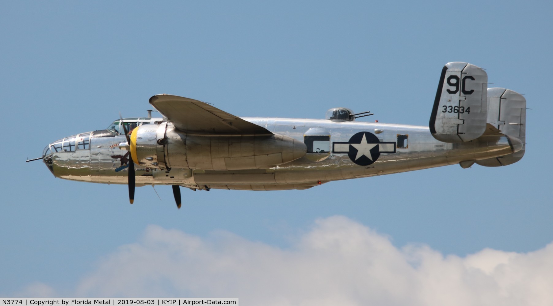 N3774, 1943 North American B-25D Mitchell C/N 100-23960, TOM YIP 2019