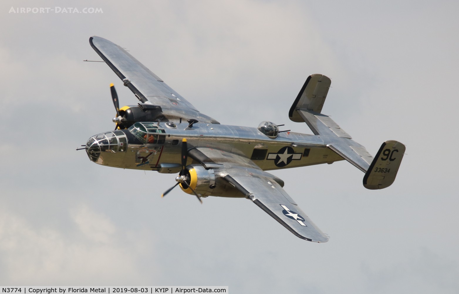 N3774, 1943 North American B-25D Mitchell C/N 100-23960, TOM YIP 2019