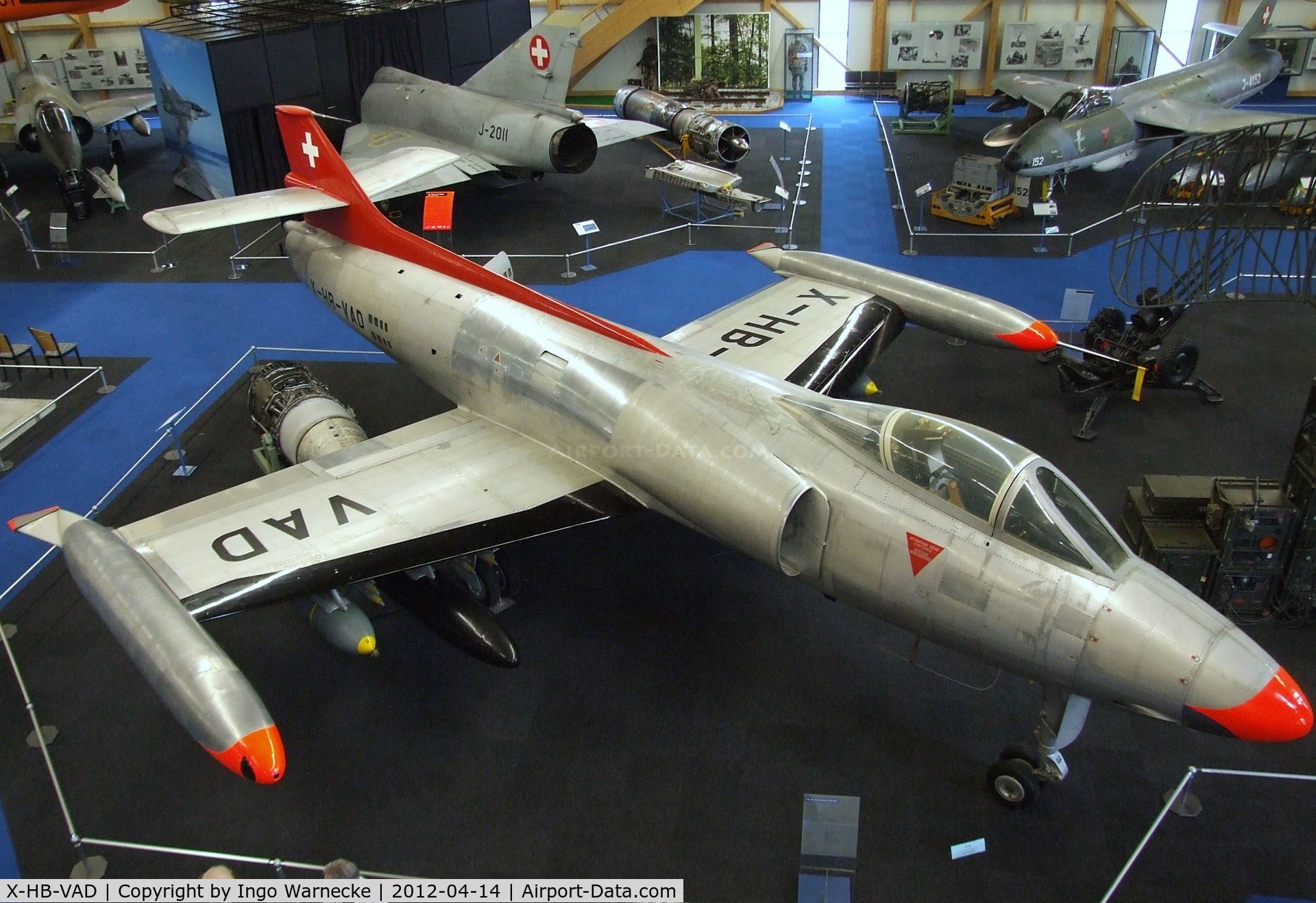 X-HB-VAD, 1955 FFA P-16 MkIII C/N 05, FFA P-16 Mk III at the Flieger-Flab-Museum, Dübendorf