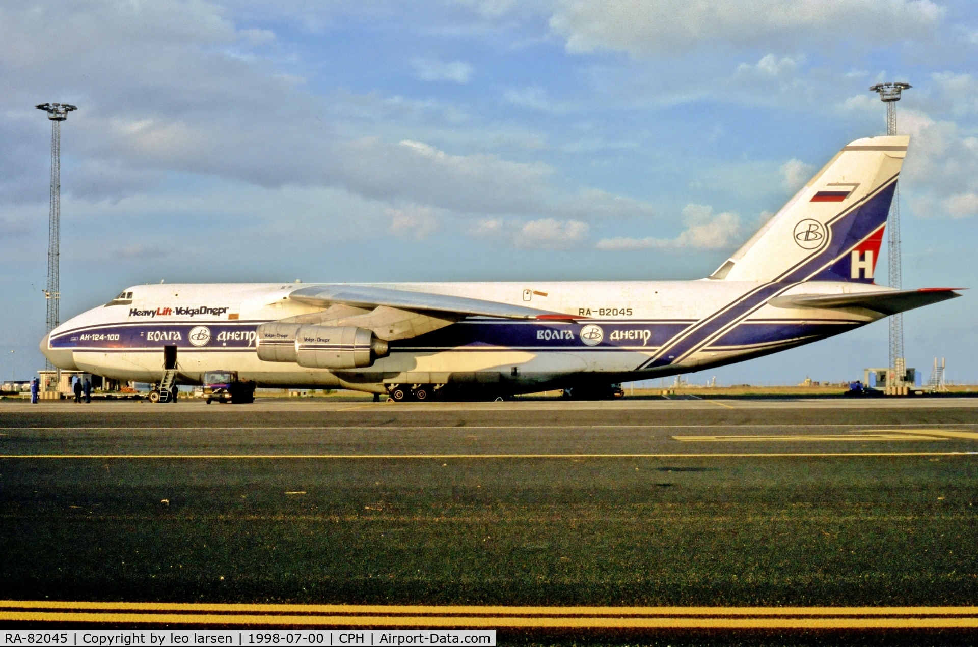 RA-82045, 1991 Antonov An-124-100 Ruslan C/N 9773052255113, Copenhagen 7.1998