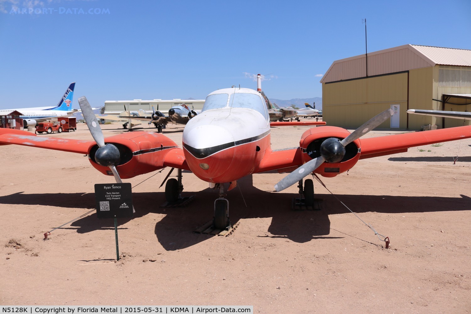 N5128K, Riley-Temco D-16 Twin Navion C/N TTN-29 (NAV-4-2028B), Pima Museum 2015 Twin Navion