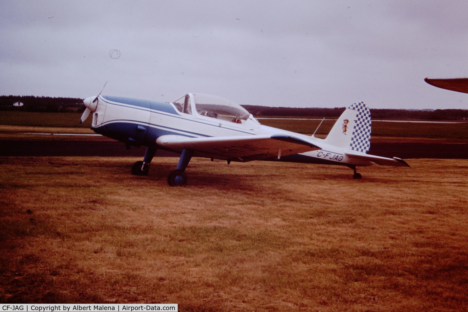 CF-JAG, 1956 De Havilland Canada DHC-1B-2-S5 Chipmunk Mk2 C/N 189-227, Probably taken in the late 50's - Prince Albert, Saskatchewan airport