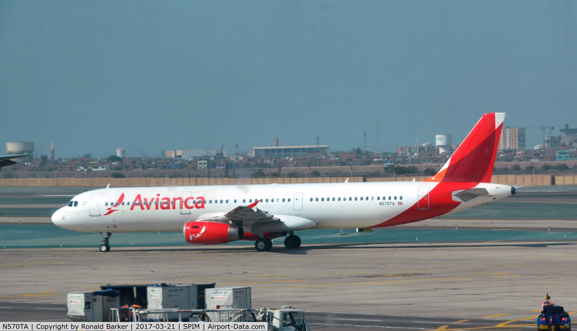 N570TA, Airbus A321-231 C/N 3869, Taxi Lima