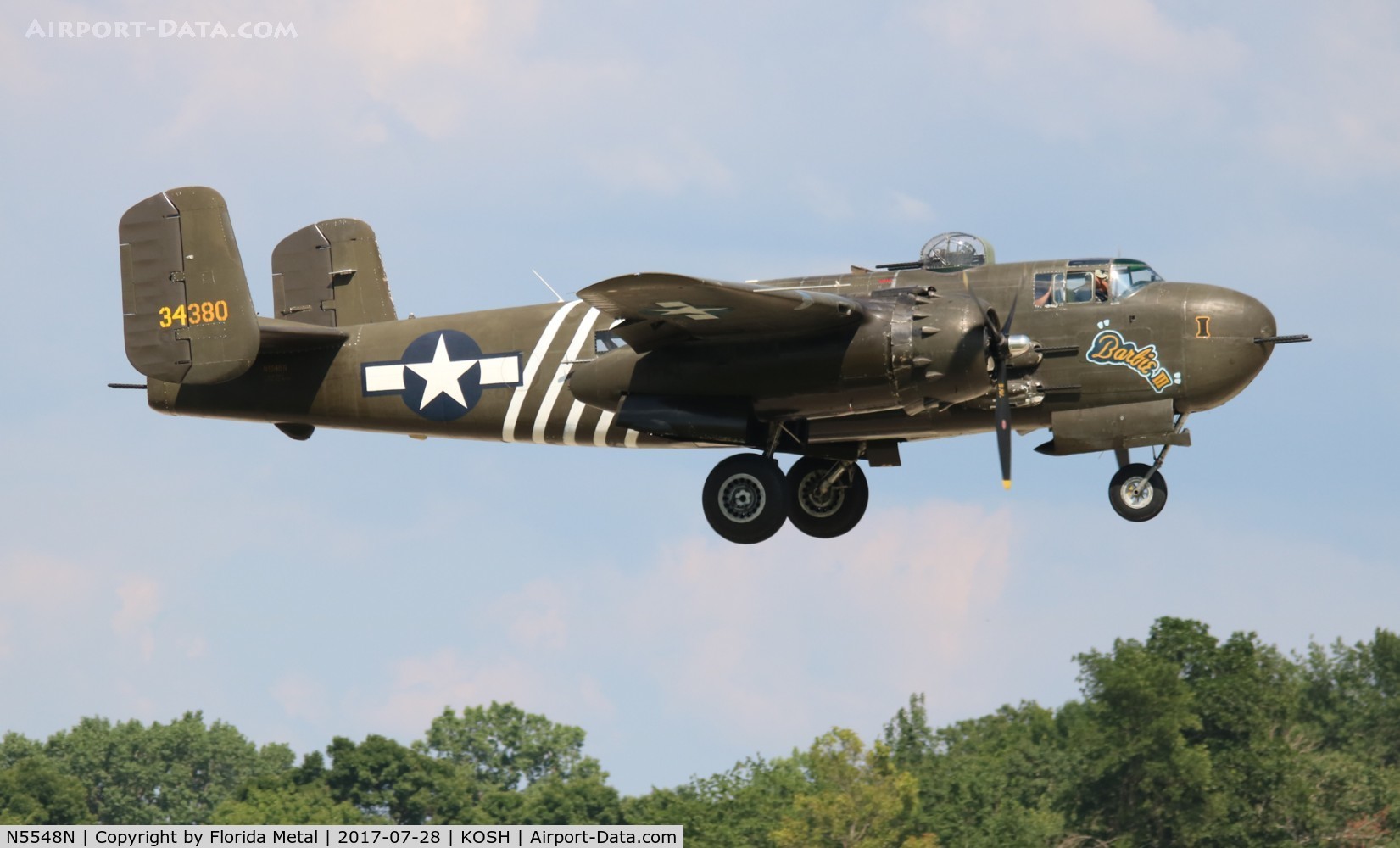 N5548N, 1943 North American B-25H Mitchell C/N 98-21107, EAA OSH 2017