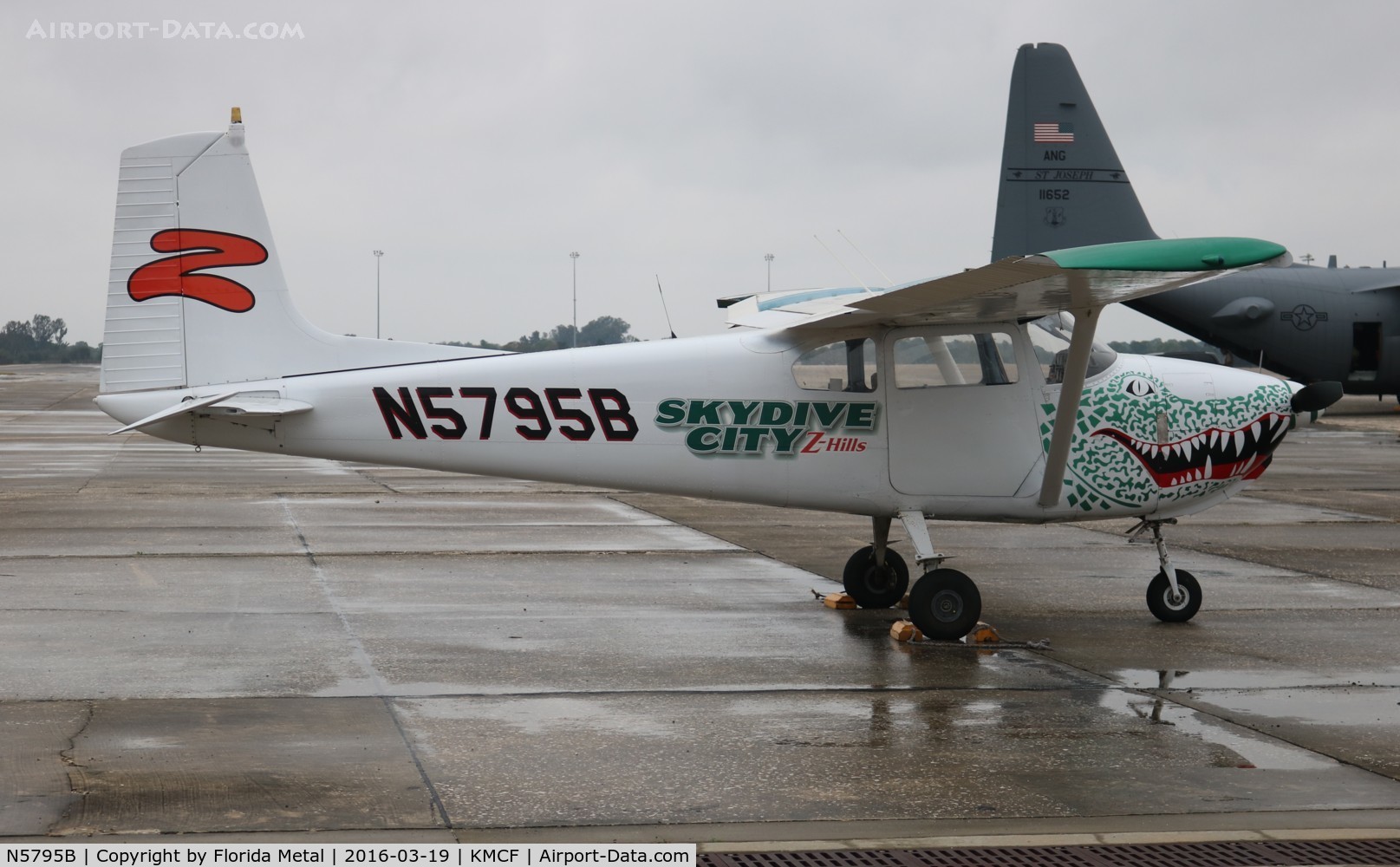 N5795B, 1956 Cessna 182 Skylane C/N 33795, MacDill Airshow 2016