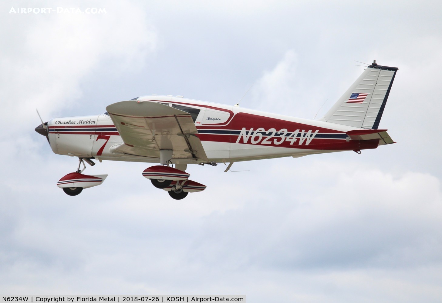 N6234W, 1964 Piper PA-28-140 Cherokee C/N 28-20275, EAA OSH 2018