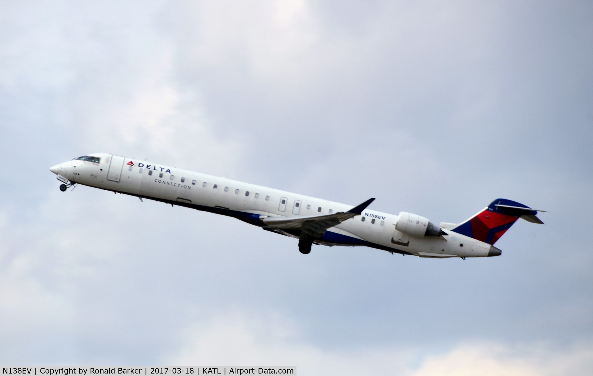 N138EV, 2010 Bombardier CRJ-900ER (CL-600-2D24) C/N 15235, Takeoff Atlanta
