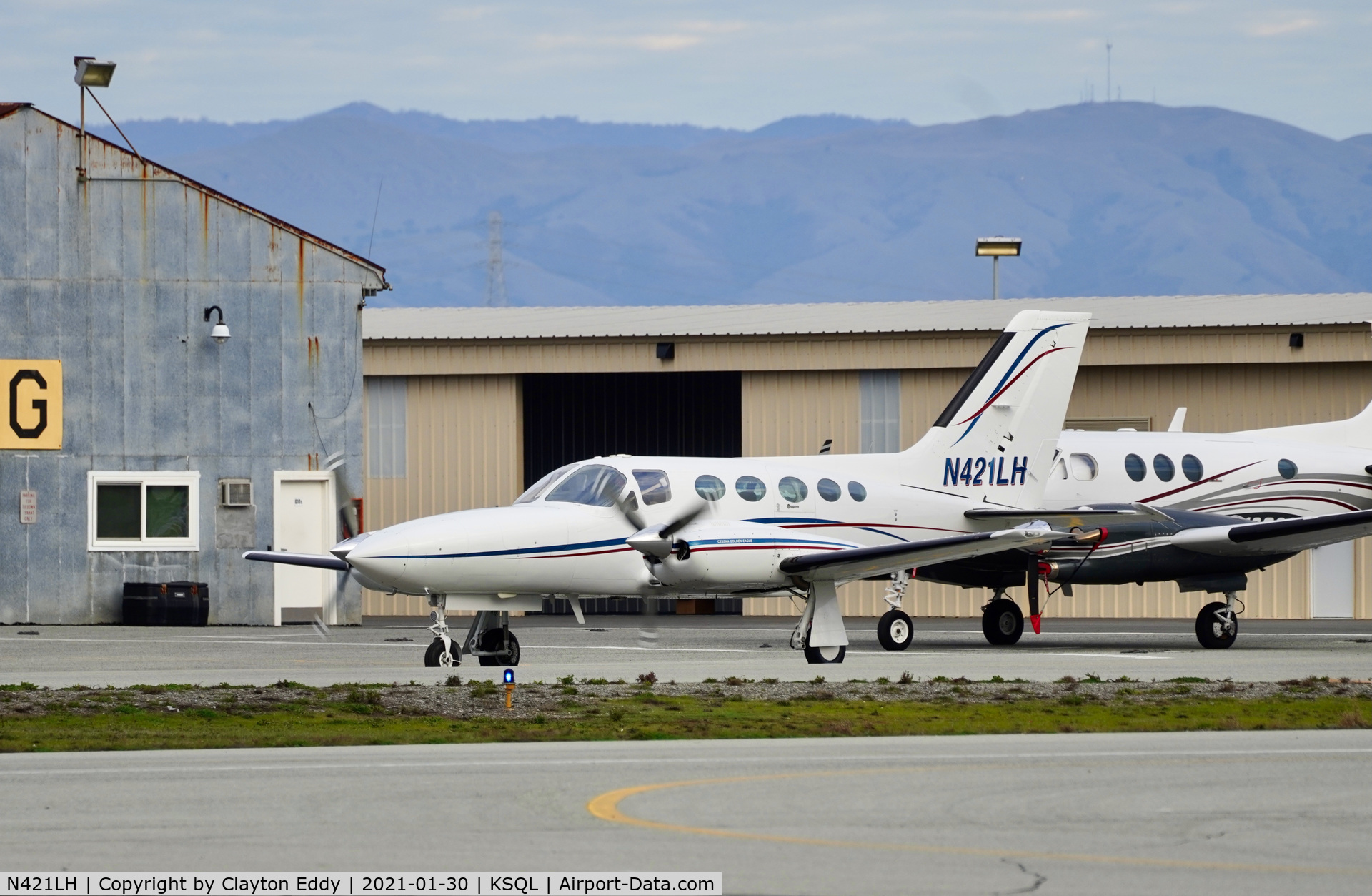 N421LH, 1981 Cessna 421C Golden Eagle C/N 421C-1207, San Carlos airport California 2021.