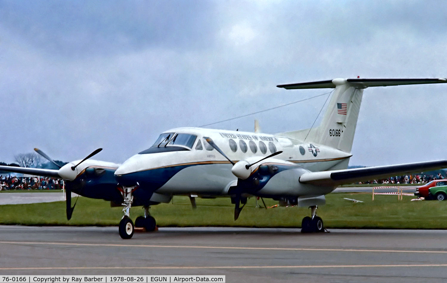 76-0166, 1976 Beech C-12A Huron C/N BD-023, 76-0166   Beech C-12A Huron [BD-23] (United States Air Force) RAF Mildenhall~G 26/08/1978