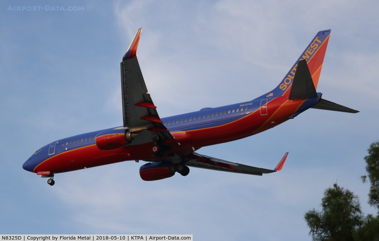N8325D, 2012 Boeing 737-8H4 C/N 37003, TPA spotting 2018