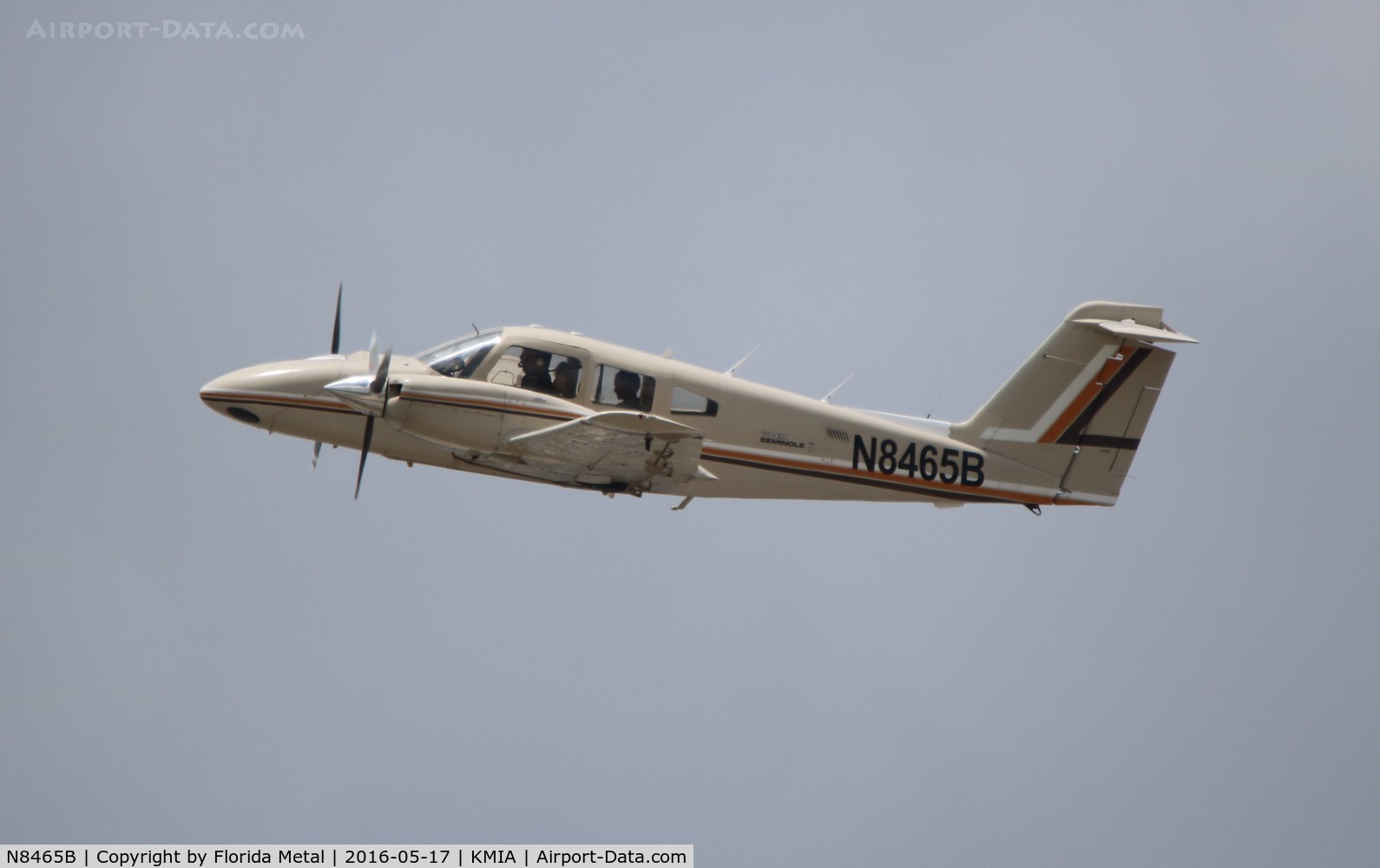 N8465B, 1981 Piper PA-44-180T Turbo Seminole C/N 44-8207003, MIA spotting 2016