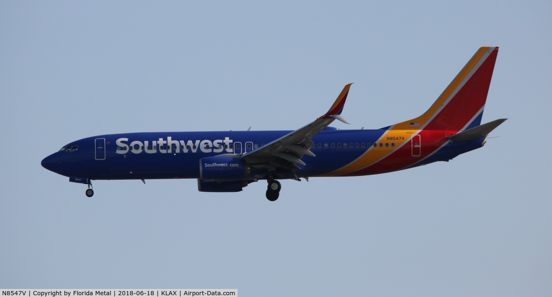 N8547V, 2017 Boeing 737-8H4 C/N 63572, LAX spotting 2018