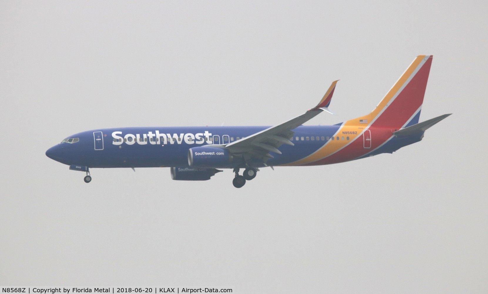 N8568Z, 2018 Boeing 737-8H4 C/N 64248, LAX spotting 2018