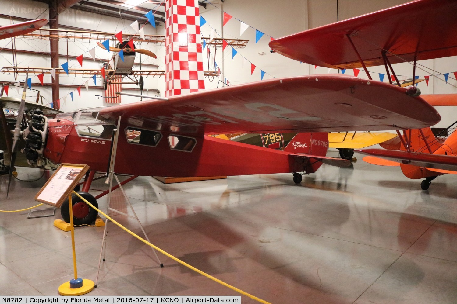 N8782, 1929 Cessna AW C/N 167, Yanks Museum 2016