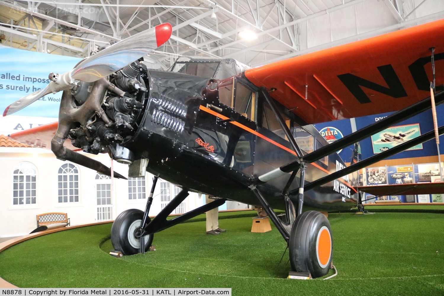 N8878, 1931 Curtiss-Wright Travel Air 6-B C/N 6B-2040, ATL spotting 2016 Delta museum