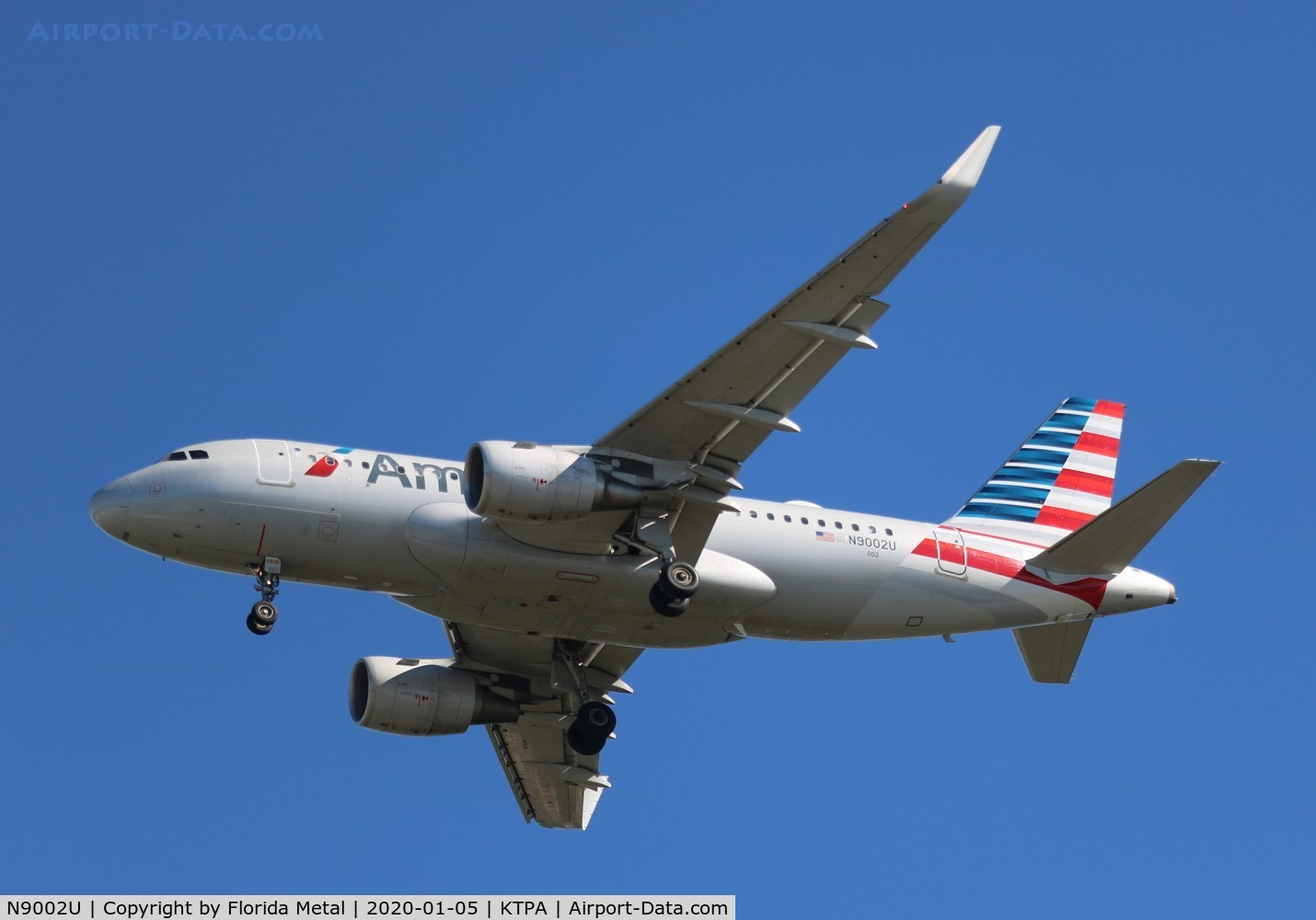 N9002U, 2013 Airbus A319-115 C/N 5698, TPA spotting 2020