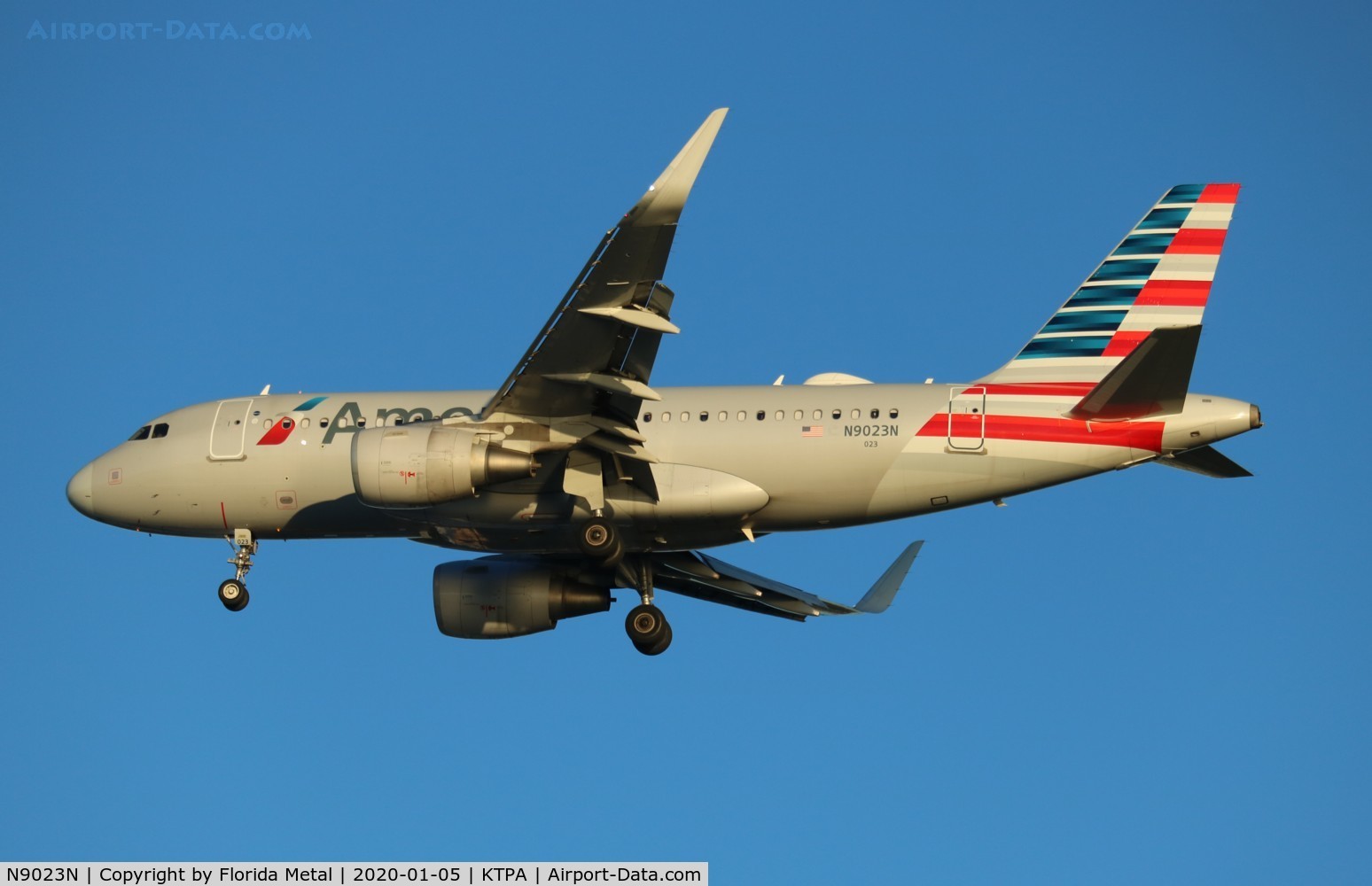 N9023N, 2014 Airbus A319-115 C/N 6349, TPA spotting 2020