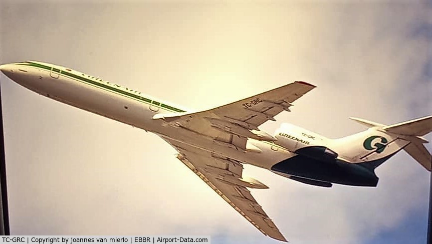 TC-GRC, 1990 Tupolev Tu-154M C/N 90A834, Airborne from BRU 25R '90s