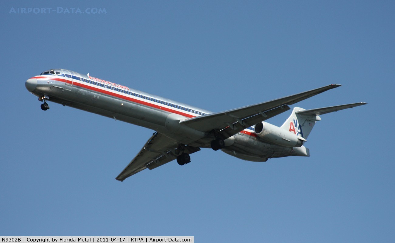 N9302B, 1987 McDonnell Douglas MD-83 (DC-9-83) C/N 49528, TPA spotting 2011