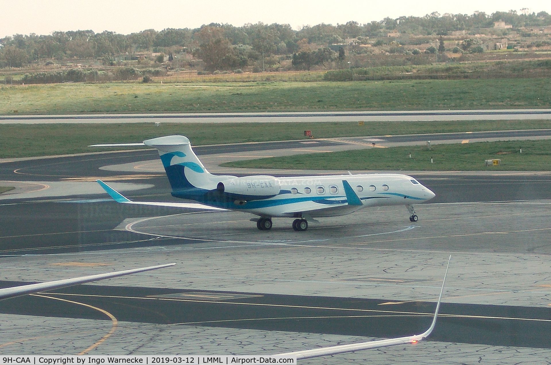 9H-CAA, 2018 Gulfstream Aerospace G650 (G-VI) C/N 6350, Gulfstream G VI (G650)  at Malta International Airport, Luqa