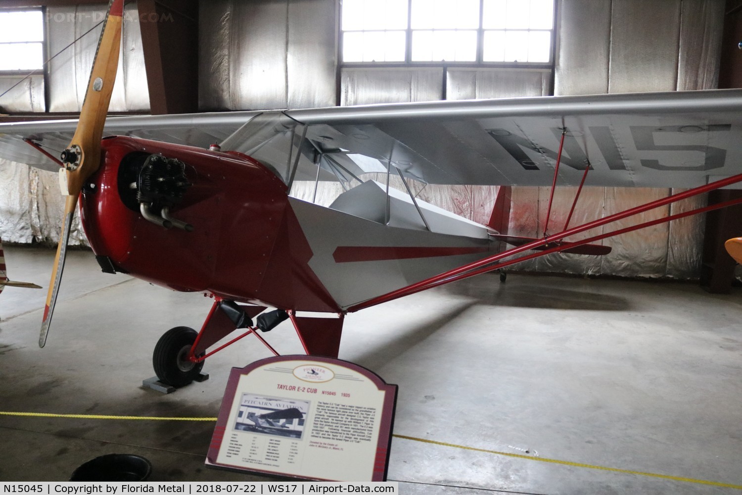 N15045, Piper E-2 C/N 196, EAA Museum 2017