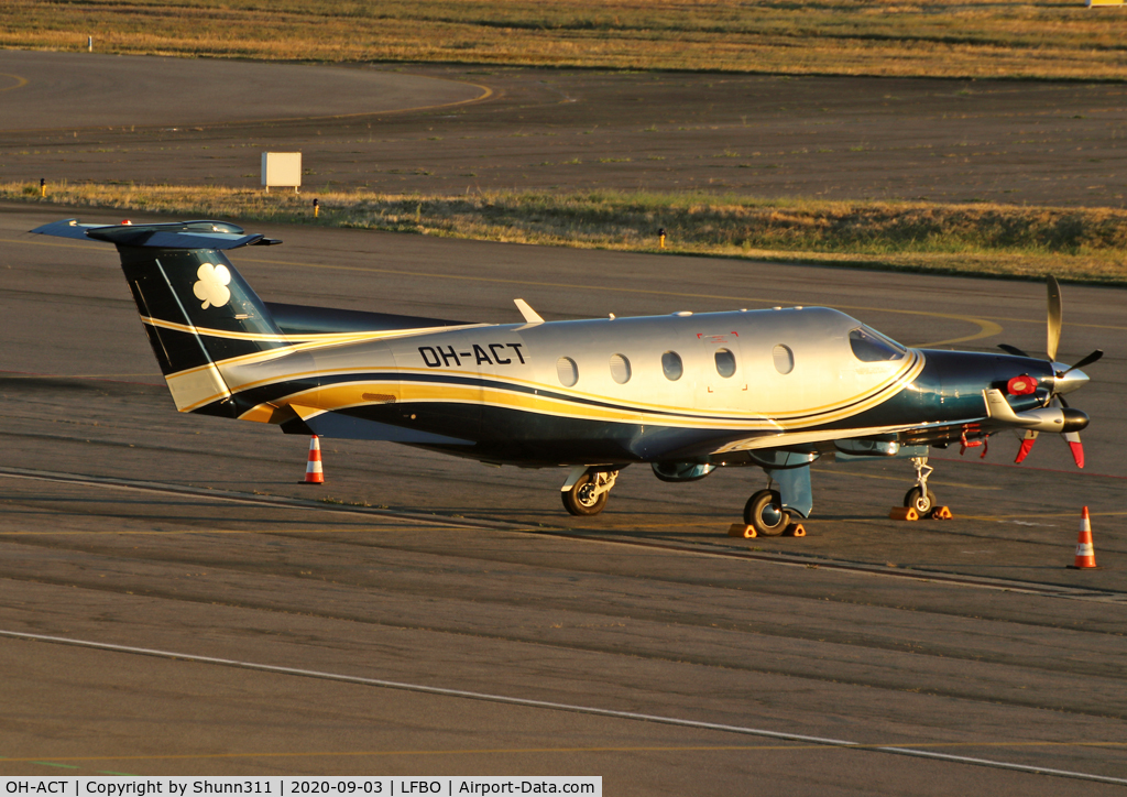 OH-ACT, 2001 Pilatus PC-12/45 C/N 406, Parked at the General Aviation area...