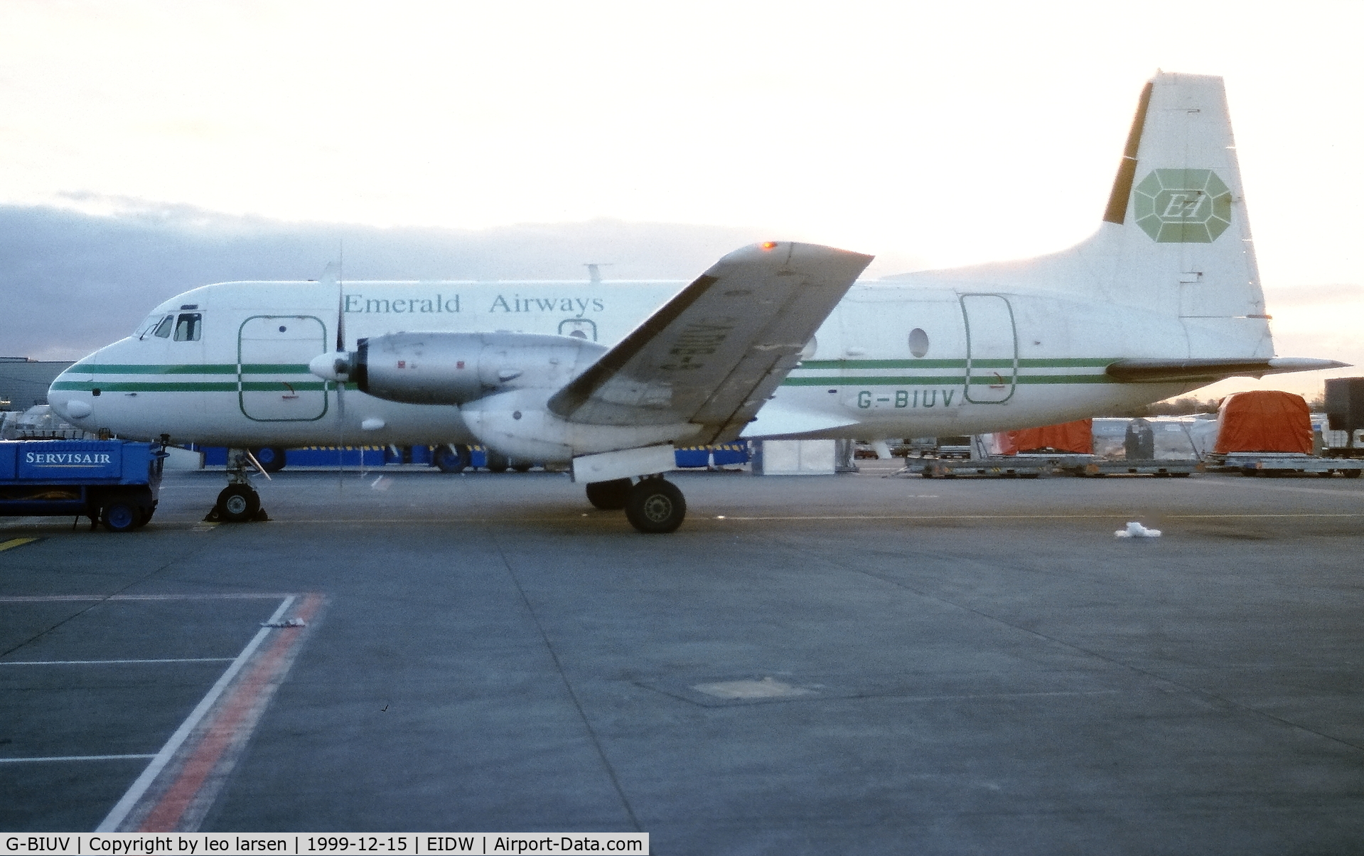 G-BIUV, 1971 Hawker Siddeley HS.748-275 Sr2A SCD C/N 1701, Dublin 15.12.1999