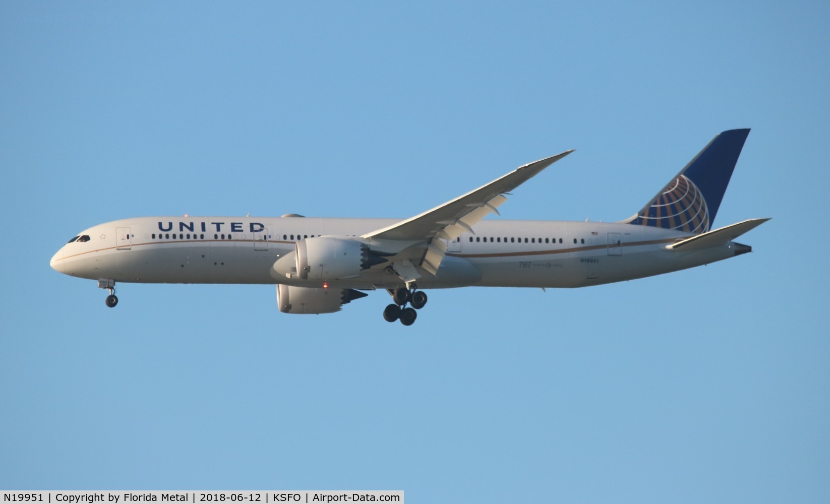 N19951, 2014 Boeing 787-9 Dreamliner C/N 36402, SFO spotting 2018