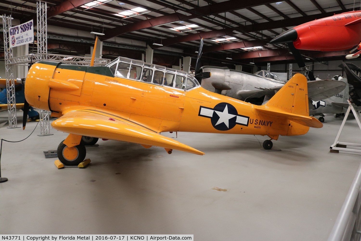 N43771, 1943 North American AT-6D Texan C/N 88-15762, Yanks Museum 2016