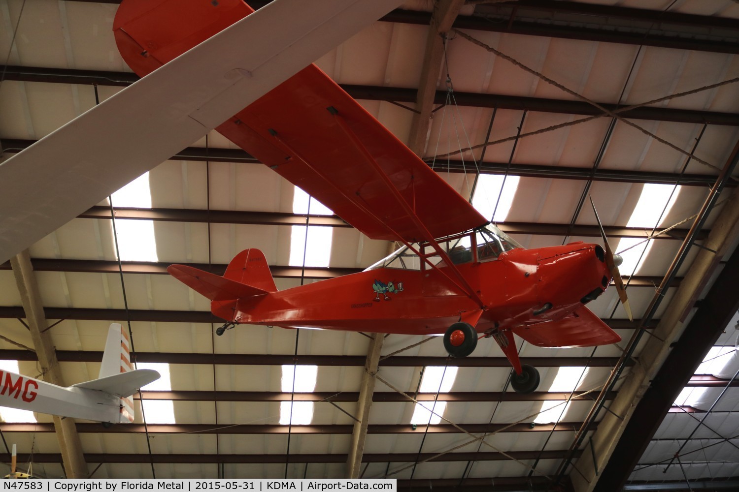 N47583, 1944 Taylorcraft DCO-65 C/N 5422, PIMA Museum 2015 Taylorcraft