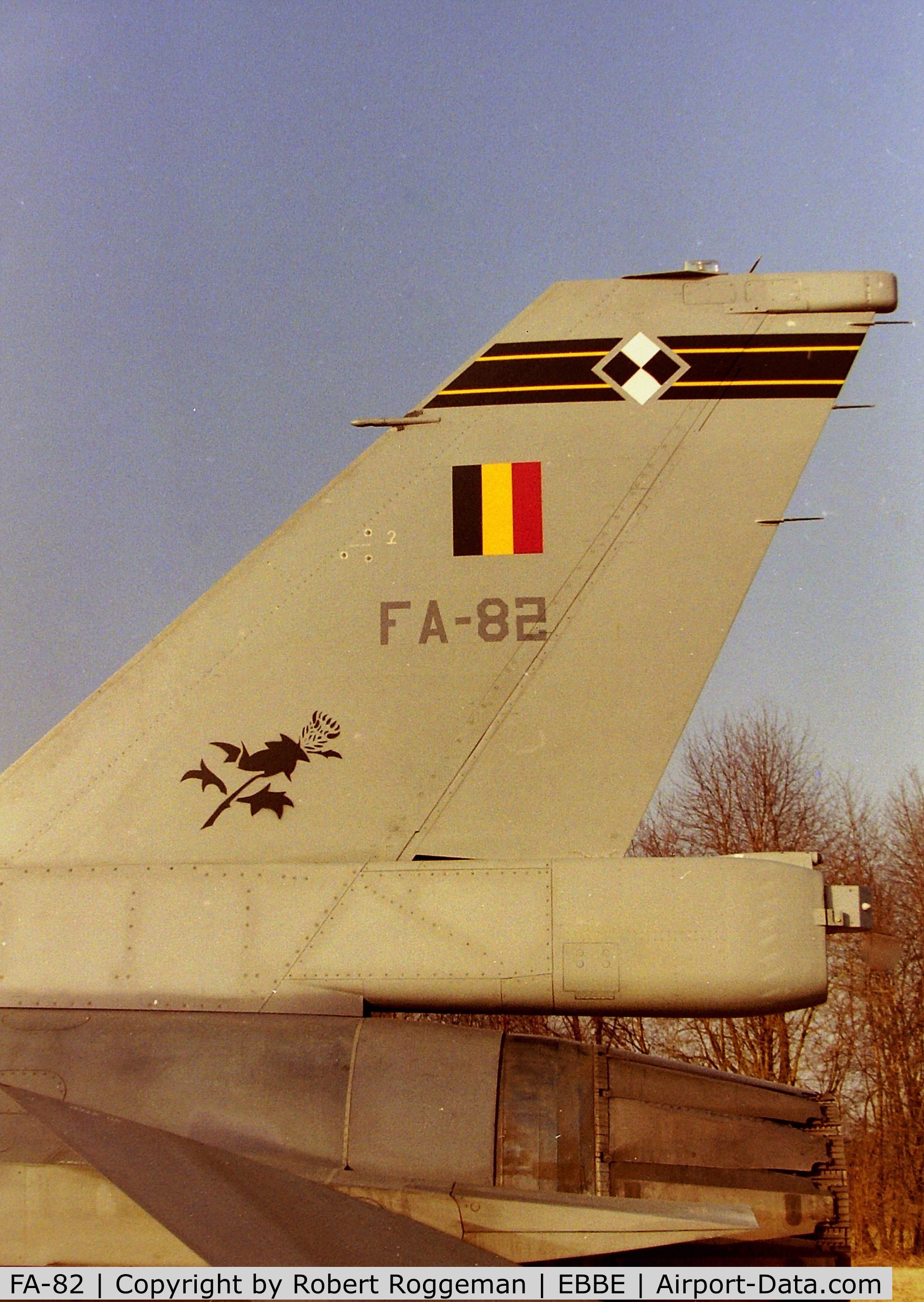 FA-82, SABCA F-16AM Fighting Falcon C/N 6H-82, 1996-02.F-16A.SPOTTERSDAY.THISTLE.