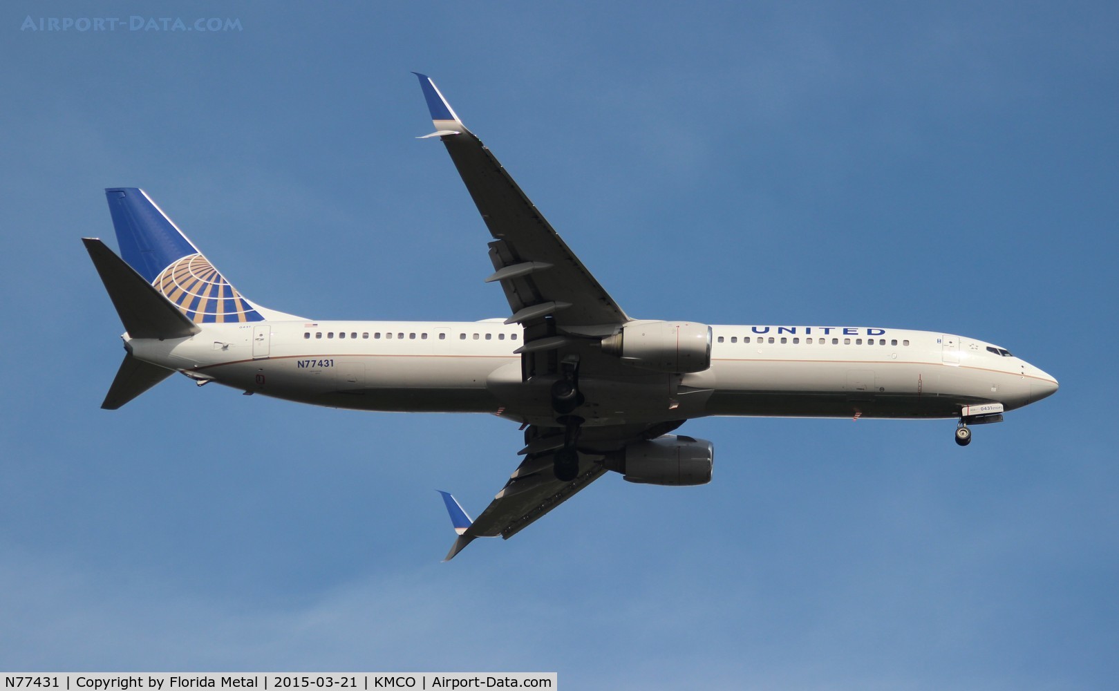 N77431, 2009 Boeing 737-924/ER C/N 32833, MCO spotting 2015