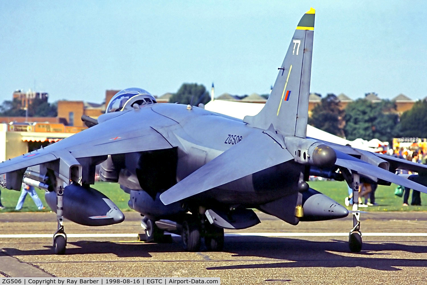 ZG506, British Aerospace Harrier GR.7 C/N P77, ZG506   BAe Harrier GR.7 [P77] (Royal Air Force) Cranfield~G 16/08/1998
