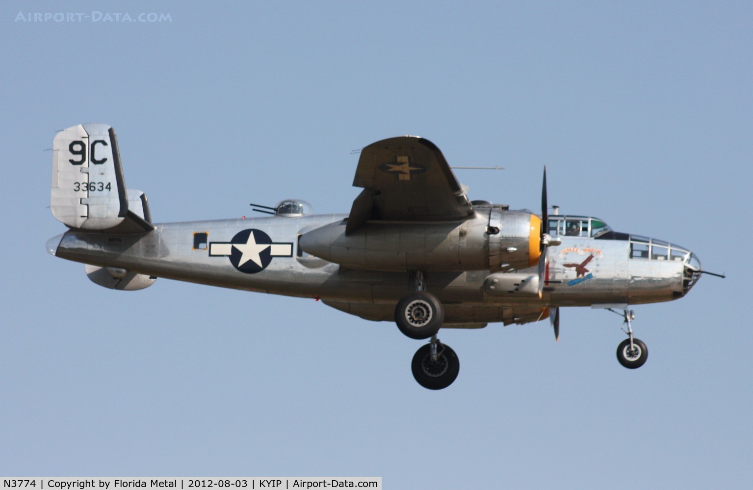 N3774, 1943 North American B-25D Mitchell C/N 100-23960, TOM YIP 2012