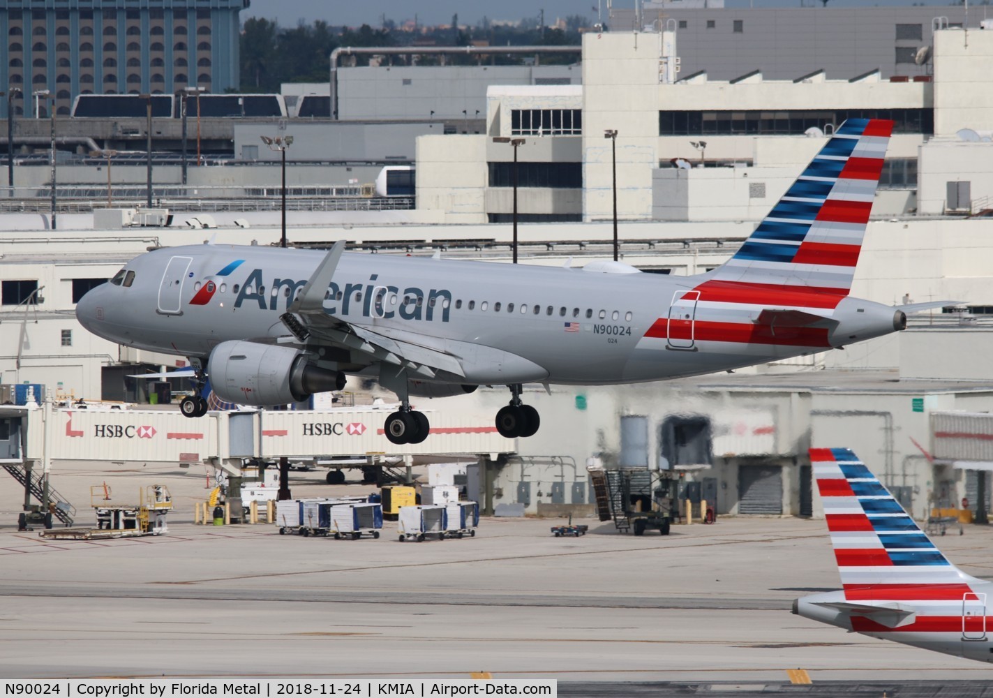 N90024, 2014 Airbus A319-115 C/N 6384, MIA spotting 2018