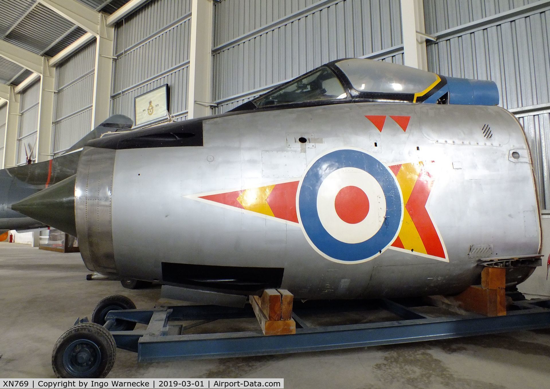 XN769, 1962 English Electric Lightning F.2 C/N 95122, English Electric (BAC) Lightning F2 (cockpit section only) at the Malta Aviation Museum, Ta' Qali