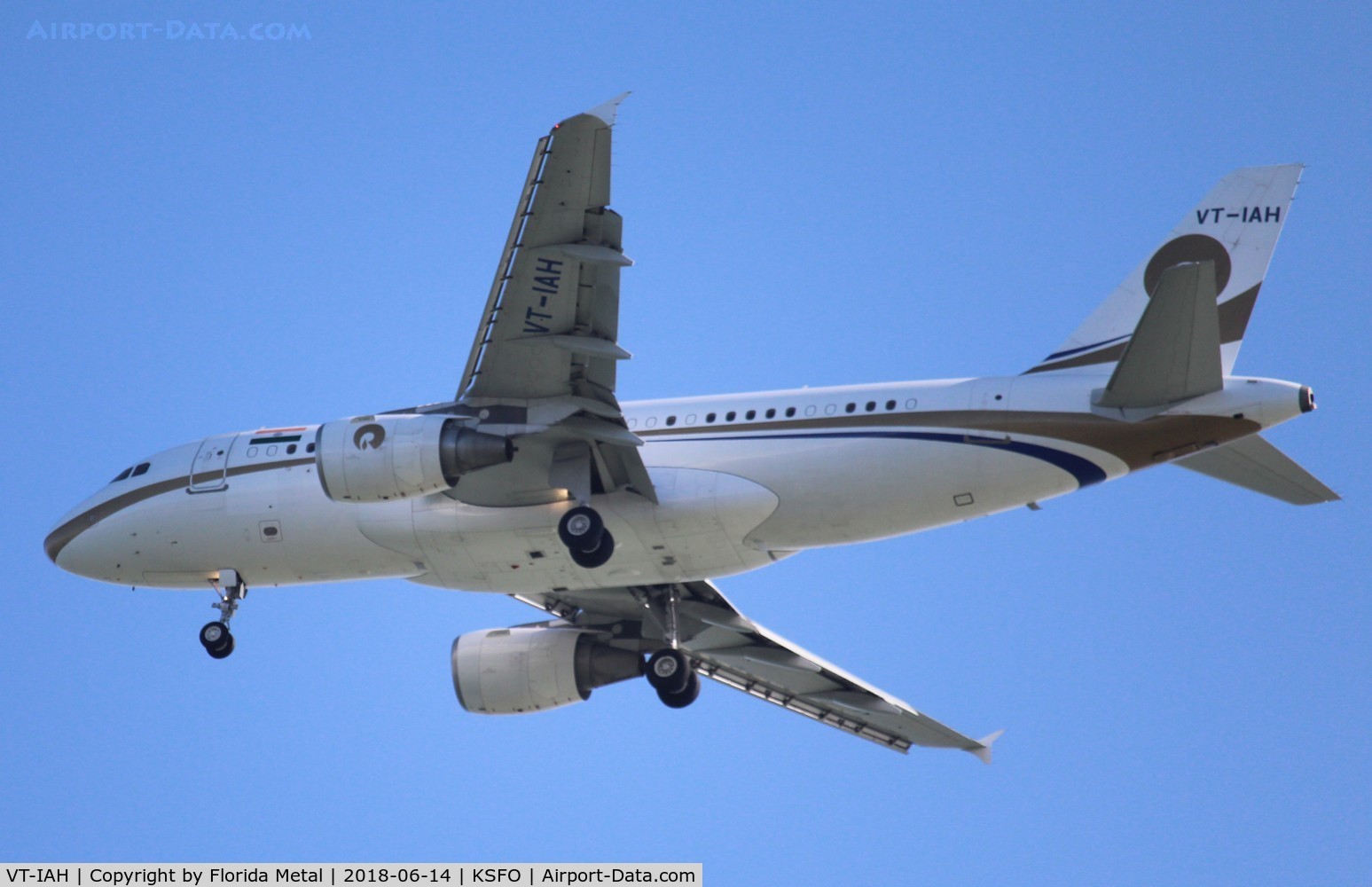 VT-IAH, 2006 Airbus ACJ319 (A319-115/CJ) C/N 2837, SFO spotting 2018