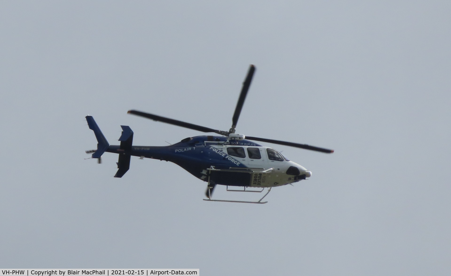 VH-PHW, 2020 Bell 429 GlobalRanger C/N 57390, VH-PHW (POLAir1) at 1100ft