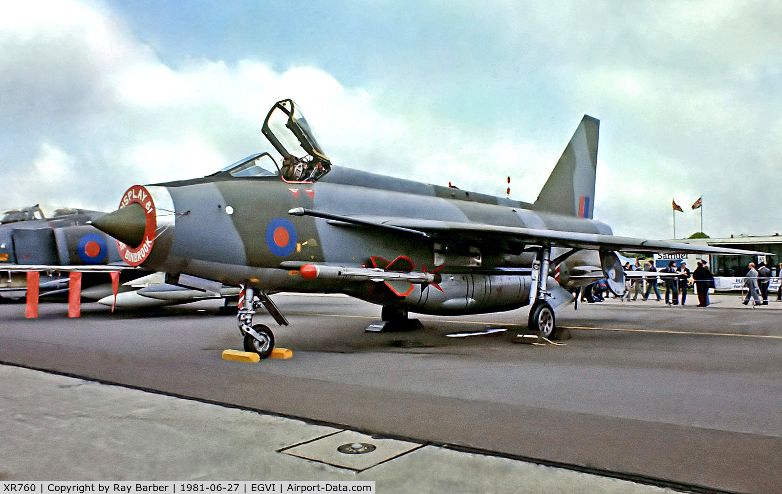 XR760, 1965 English Electric Lightning F.6 C/N 95225, XR760   English Electric Lightning F.6 [95225] (Royal Air Force) RAF Greenham Common~G 27/06/1981