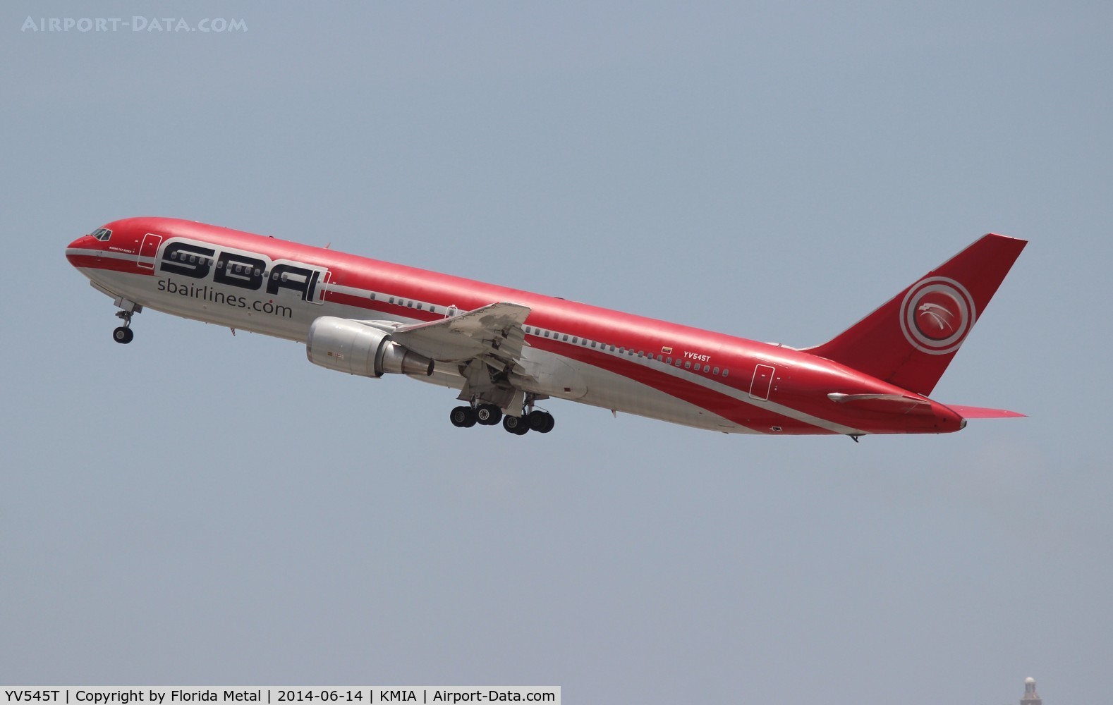 YV545T, 1988 Boeing 767-3P6/ER C/N 23764, MIA spotting 2014