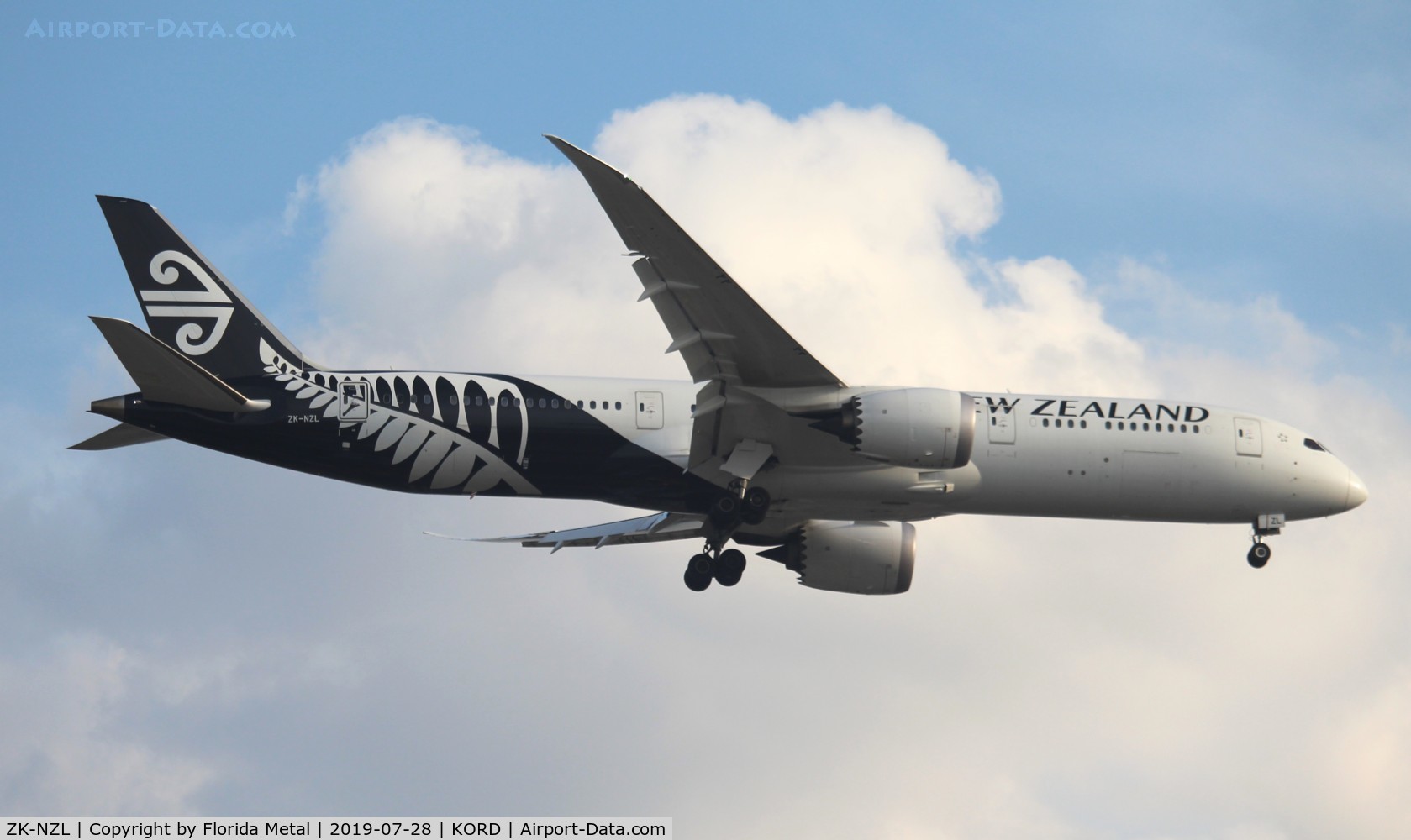 ZK-NZL, 2017 Boeing 787-9 Dreamliner Dreamliner C/N 43218, ORD spotting 2019