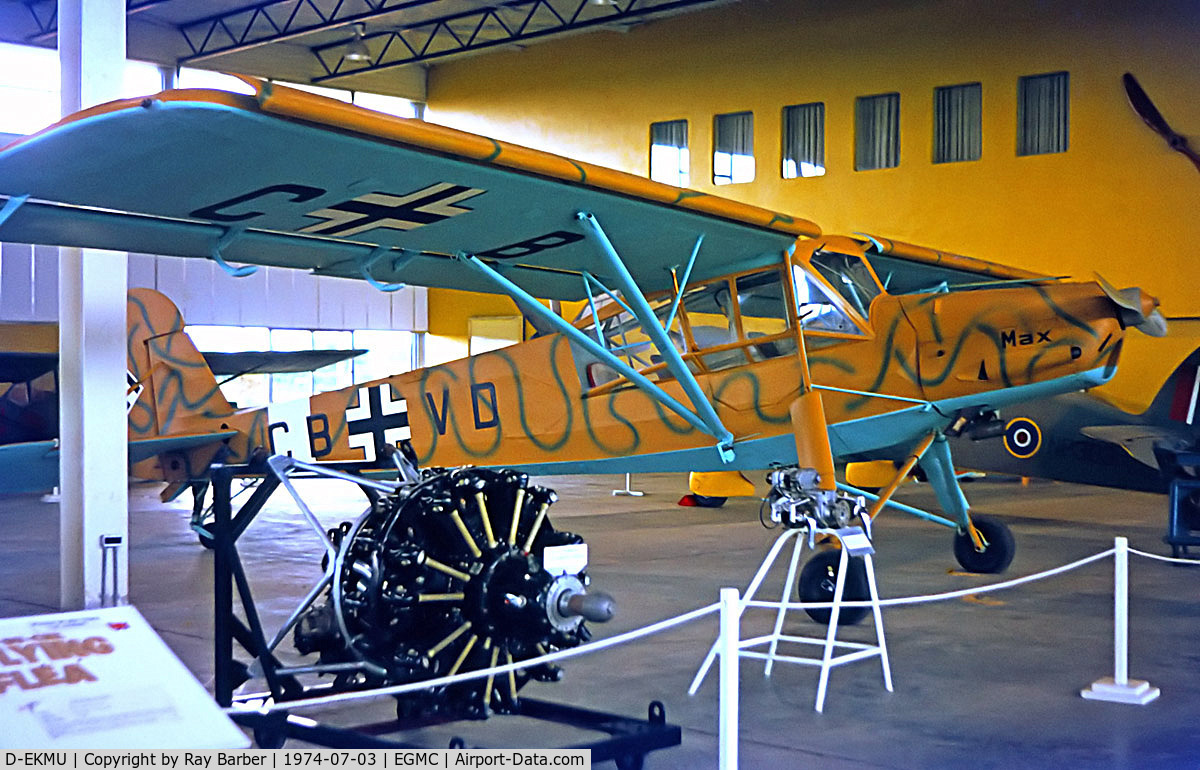 D-EKMU, Fieseler S-14B Storch (Fi-156C-3) C/N 110064, D-EKMU   Fieseler Fi.156C-3 Storch [110064] (Historic Aircraft Museum) Southend~G 03/07/1974